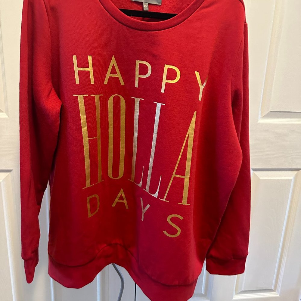 NEW Crewneck Sweat shirt Happy  Holladays